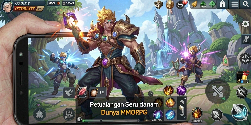 Tampilan gameplay seru dan interaksi karakter di 070SLOT.