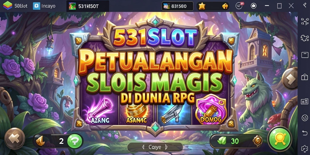 Tampilan gameplay menarik dari 531SLOT dengan karakter dan slot yang beragam.