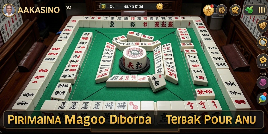 Tampilan gameplay seru AAKASINO dengan Mahjong yang menarik.