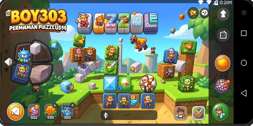 Screenshot utama BOY303 menampilkan gameplay Puzzle yang seru.