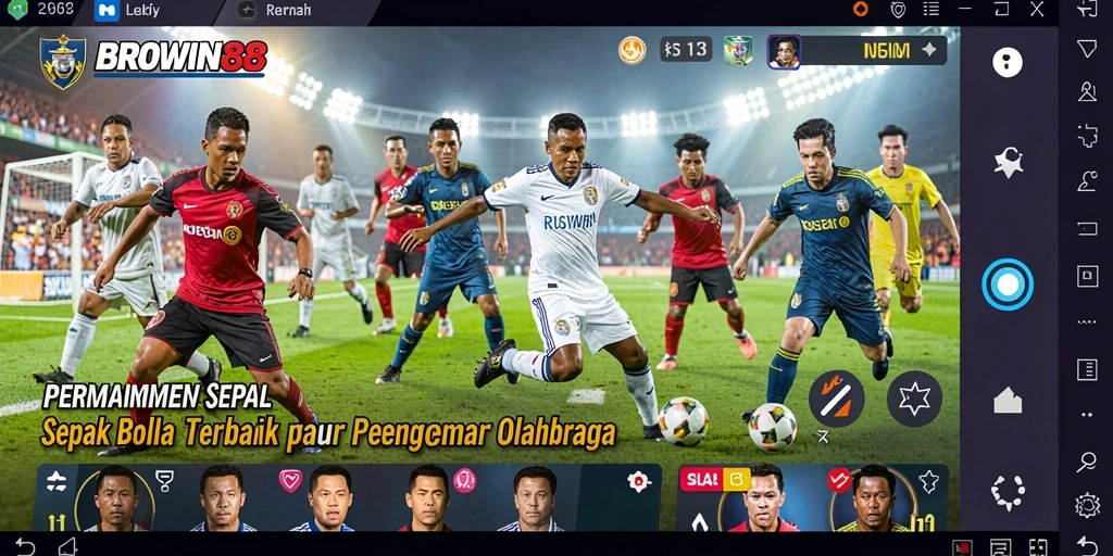 Sebuah tampilan menarik dari gameplay <strong>BROWIN88</strong> yang menunjukkan aksi di lapangan sepak bola.
