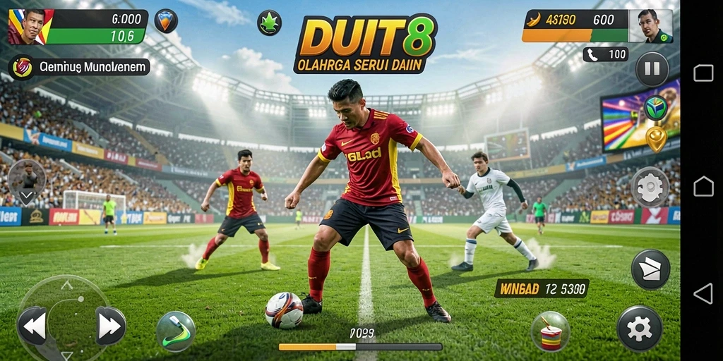 Screenshot gameplay DUIT8 yang menampilkan serunya permainan olahraga.