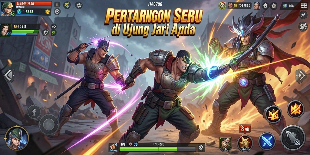 Tampilan gameplay HAO788 yang penuh aksi dan pertarungan seru.