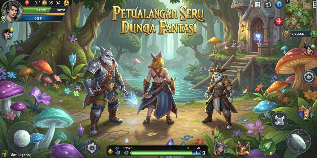 Tampilan screenshot ID098 menampilkan aksi seru dalam petualangan fantasi.