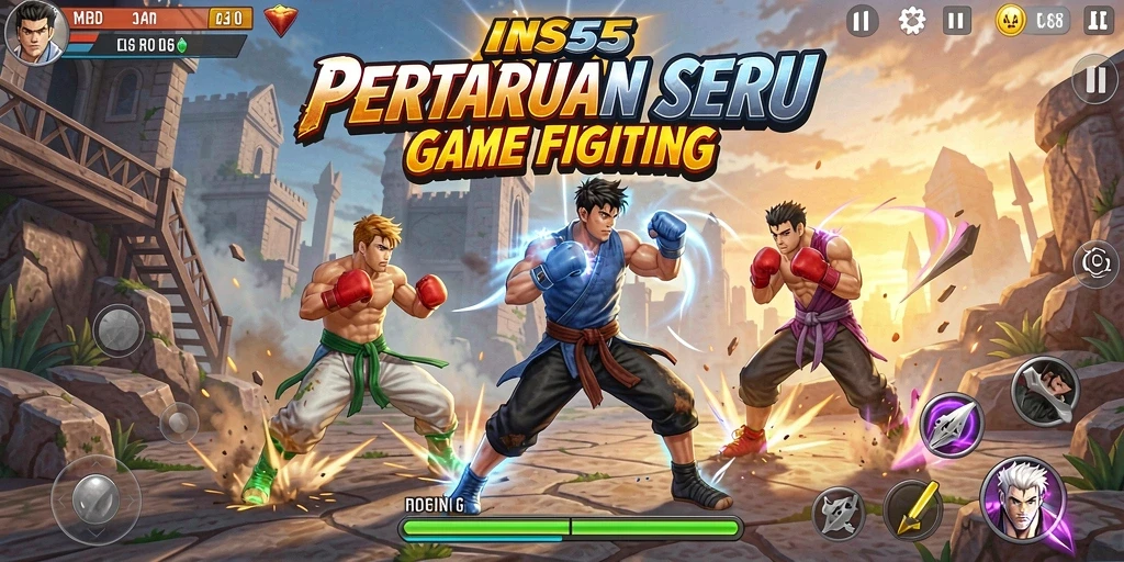 Gameplay mendebarkan di INS55 dengan pertarungan seru dan karakter unik.