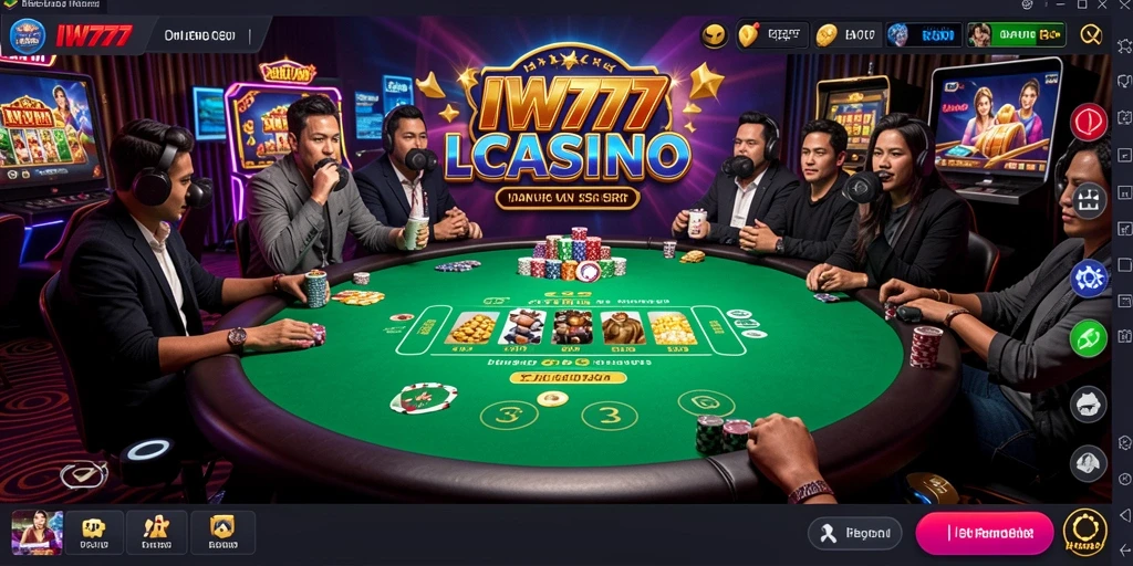 Tampilan gameplay IW777 yang menarik dalam suasana Live Casino.
