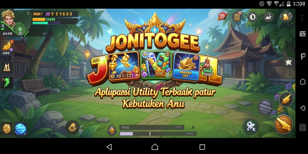 Tampilan utama aplikasi JONITOGEL yang mengagumkan.