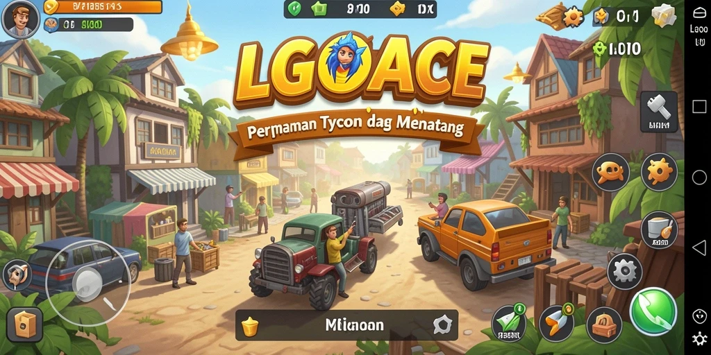 Gameplay menantang dan seru dalam LGOACE yang menonjolkan strategi Tycoon.