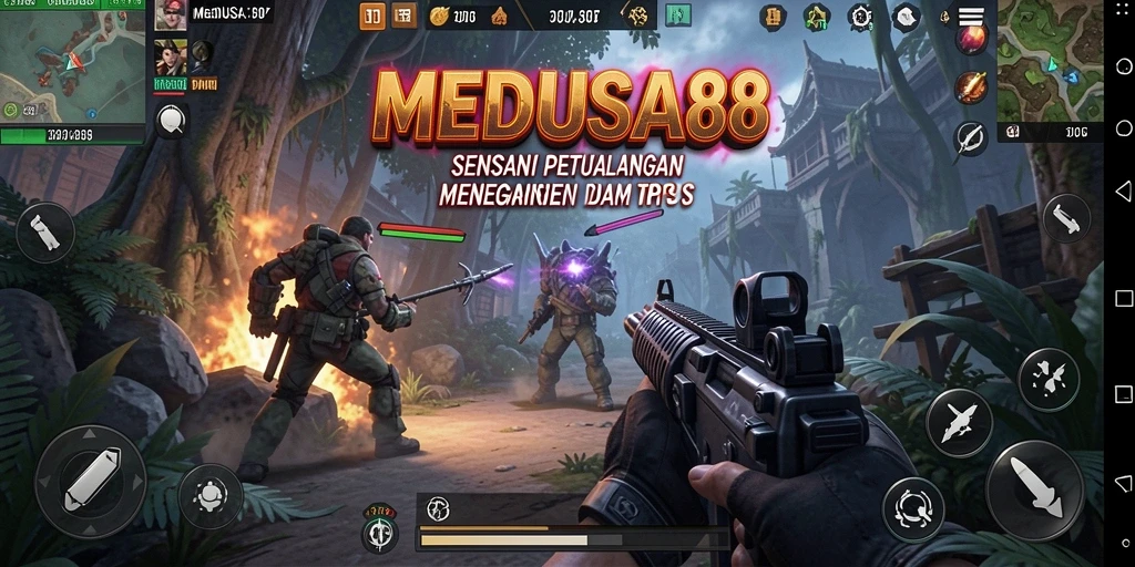 Tampilan gameplay seru dalam MEDUSA88 dengan aksi menegangkan.