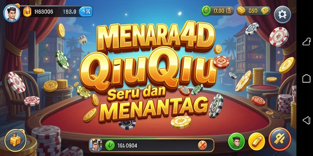Tampilan pertandingan seru di MENARA4D, permainan QiuQiu yang menghibur.