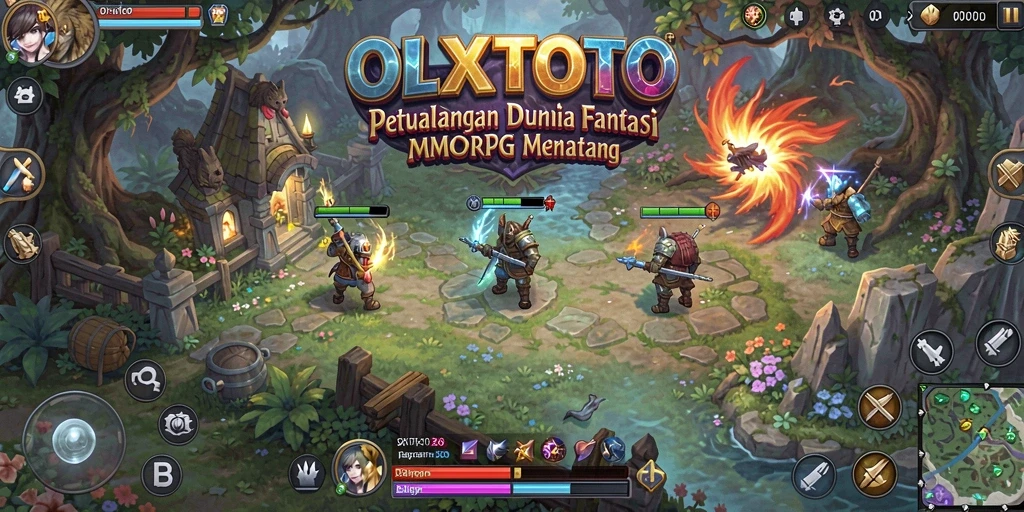 Tampilan gameplay OLXTOTO yang penuh aksi di dunia fantasi.