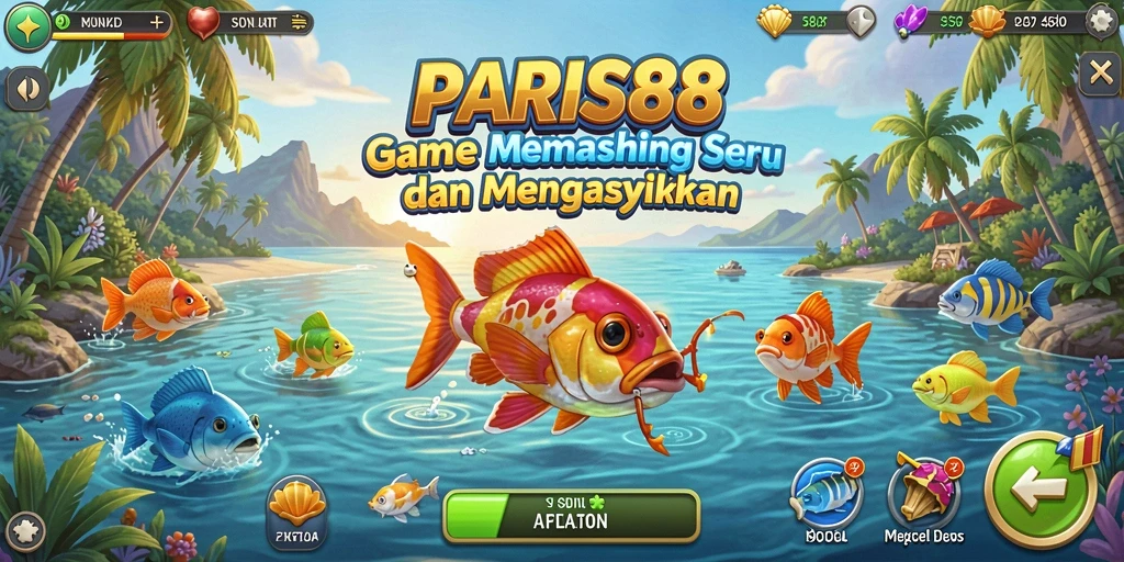 Screenshot gameplay PARIS88 menampilkan pengalaman memancing yang seru.