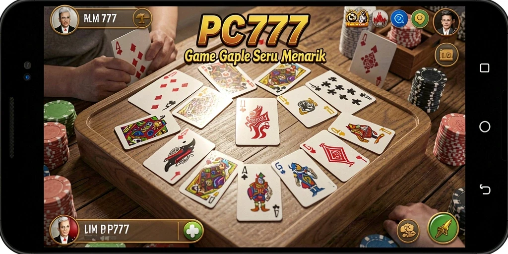 Tampilan gameplay seru Gaple di PC777.