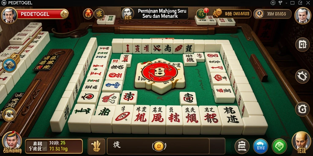 Tampilan gameplay seru dalam PEDETOGEL, penuh tantangan Mahjong.