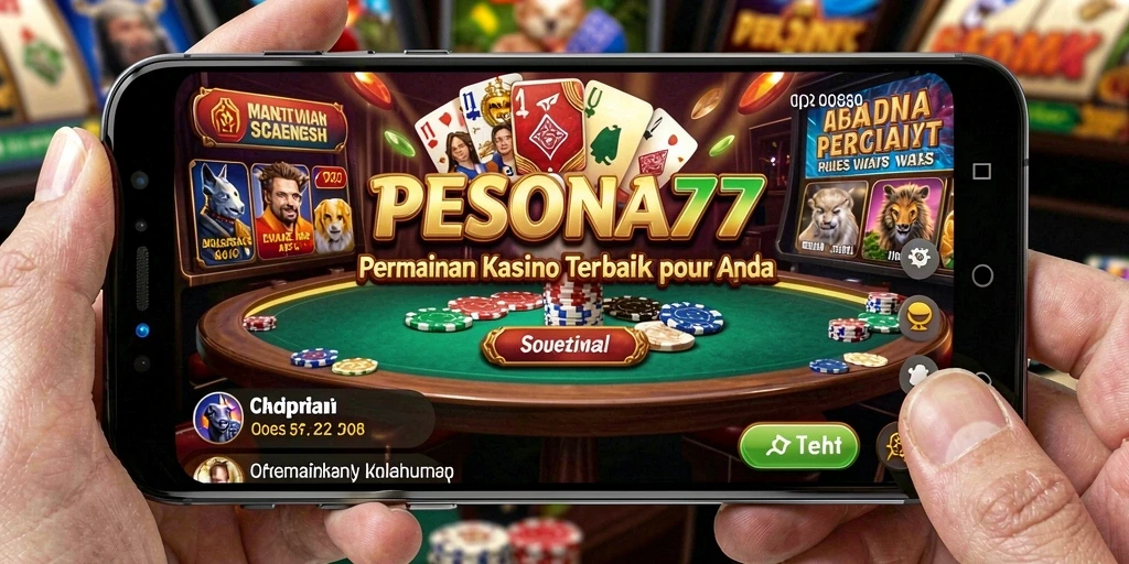 Tampilan permainan Kasino yang menakjubkan di PESONA77.