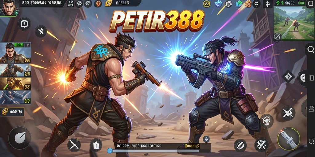 Gameplay seru PETIR388 dalam pertarungan Battle Royale.