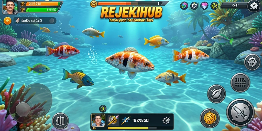 Tampilan gameplay REJEKIHUB yang mendebarkan saat menangkap ikan.