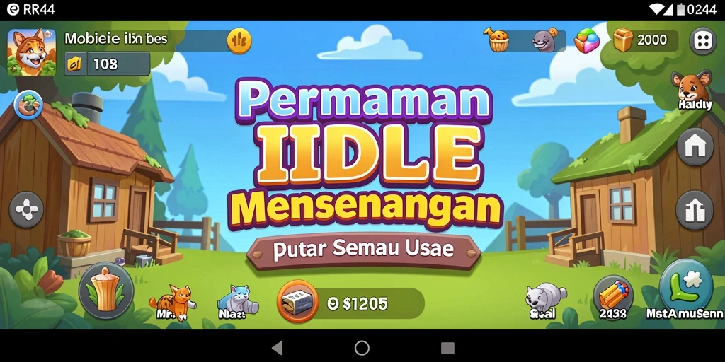 Tampilan gameplay RR44 dengan elemen Idle yang menarik.