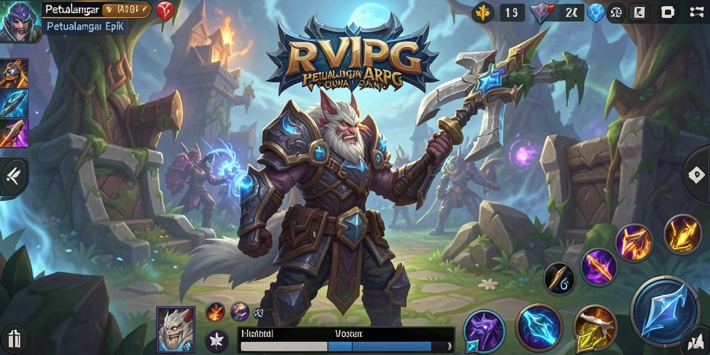 Tangkapan layar gameplay ARPG penuh aksi dan petualangan.
