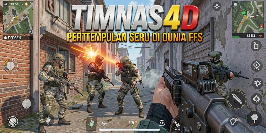 Screenshot gameplay menunjukkan intensitas pertempuran di TIMNAS4D.